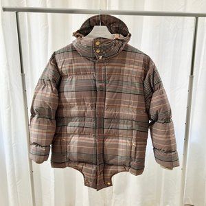 Burberry London England Check Down Filled Nylon Puffer Jacket.